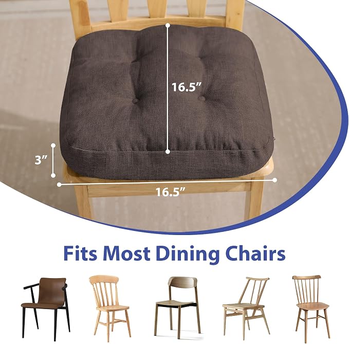 IASEAHK Chair Cushions for Dining Chairs, Dining Chair Cushions, Tufted Indoor - Image 3
