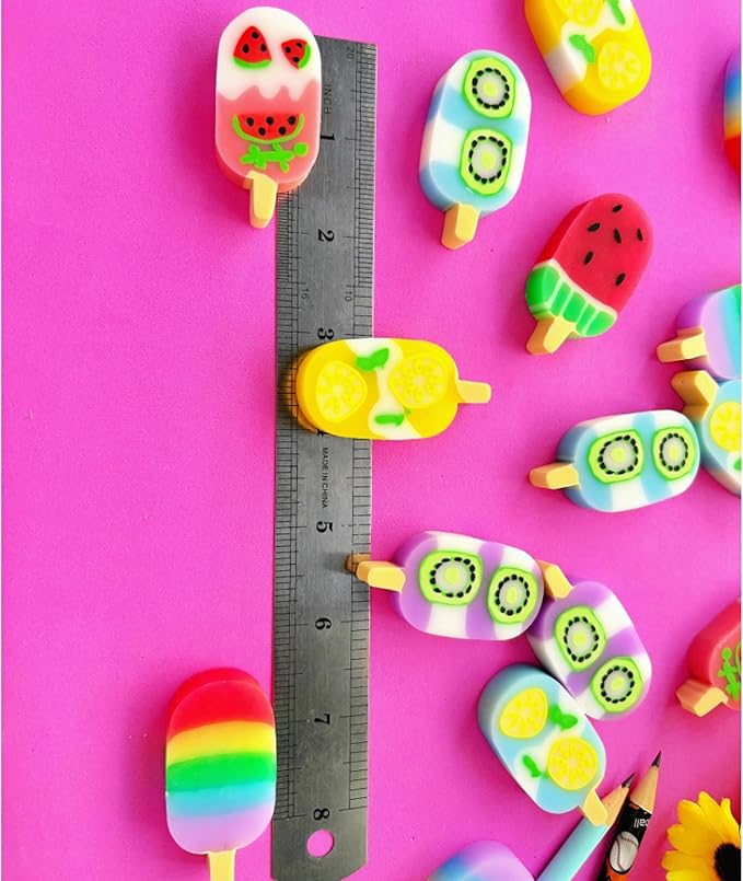 24PCS Cute Fun ice Cream Erasers - Image 2