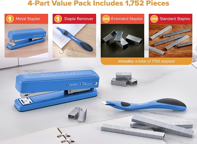 Bostitch Titan Heavy Duty Metal Stapler, 50 Sheet Capacity - Image 5