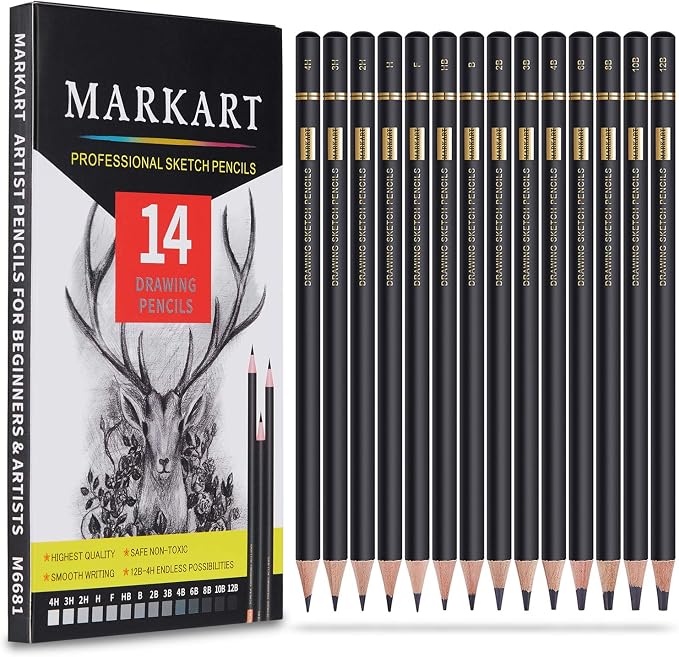 MARKART Professional Drawing Sketching Pencil Set by MARTCOLOR