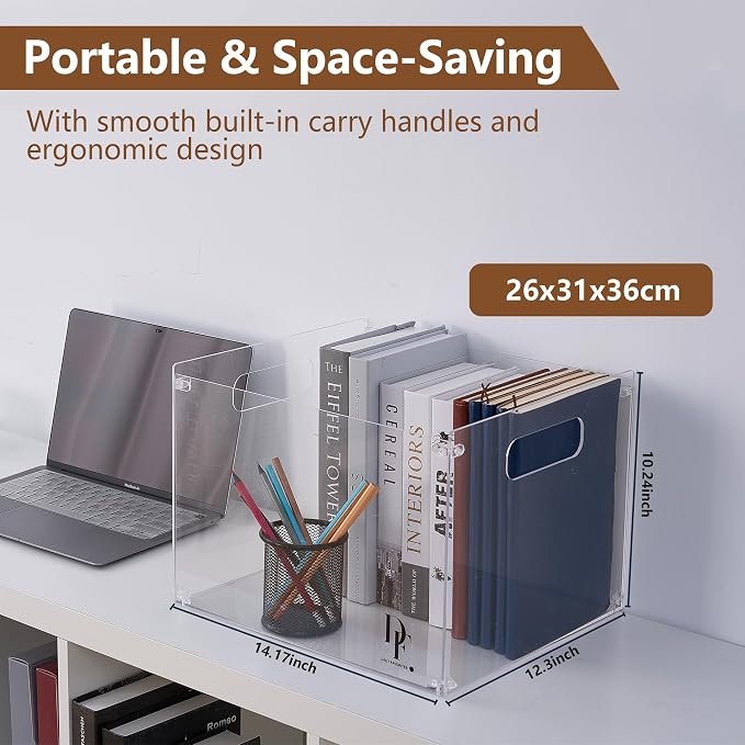 Clear Acrylic File Organizer, - Image 2