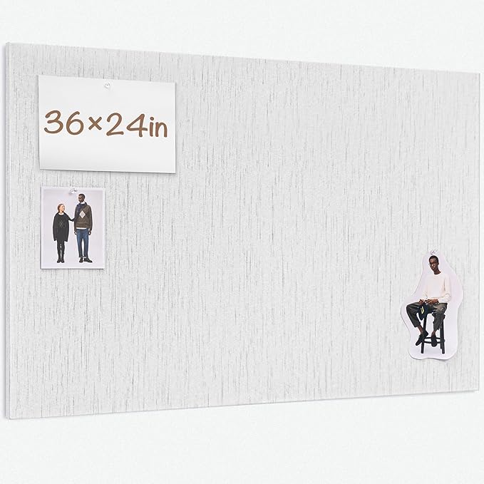 Lightomorrow Bulletin Board 36 x 24 inches, Decorative Fabric Pin Board by Lightomorrow