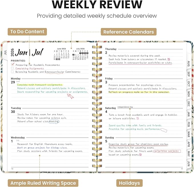 Planner 2026-2027, Monthly and Weekly Academic Planner July 2026 - Image 3