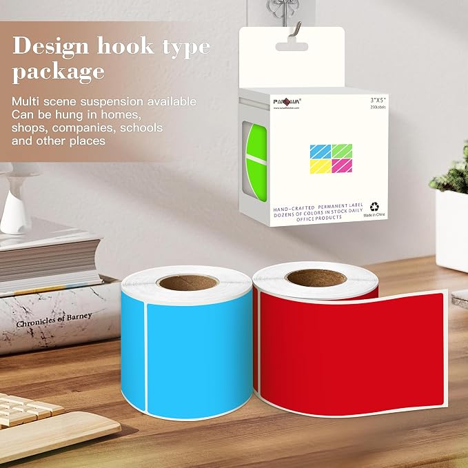 PARLAIM 5 x 3 inch Colored Inventory Stickers - Image 4