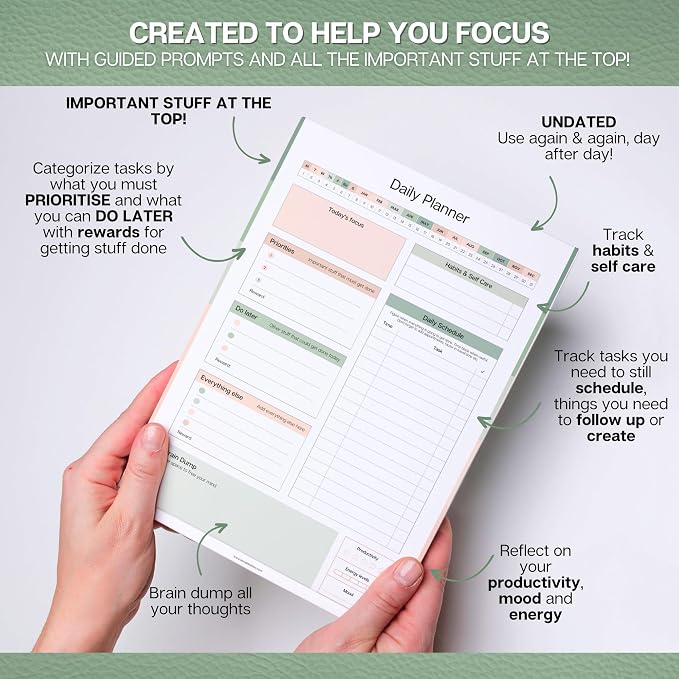 ADHD Daily Planner Notepad for Neurodivergent Adults - Image 4