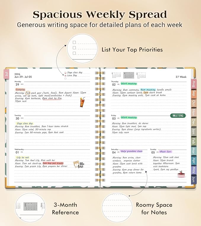 Academic Planner 2026-2027, Hardcover Weekly and Monthly Calendar Planner from - Image 3