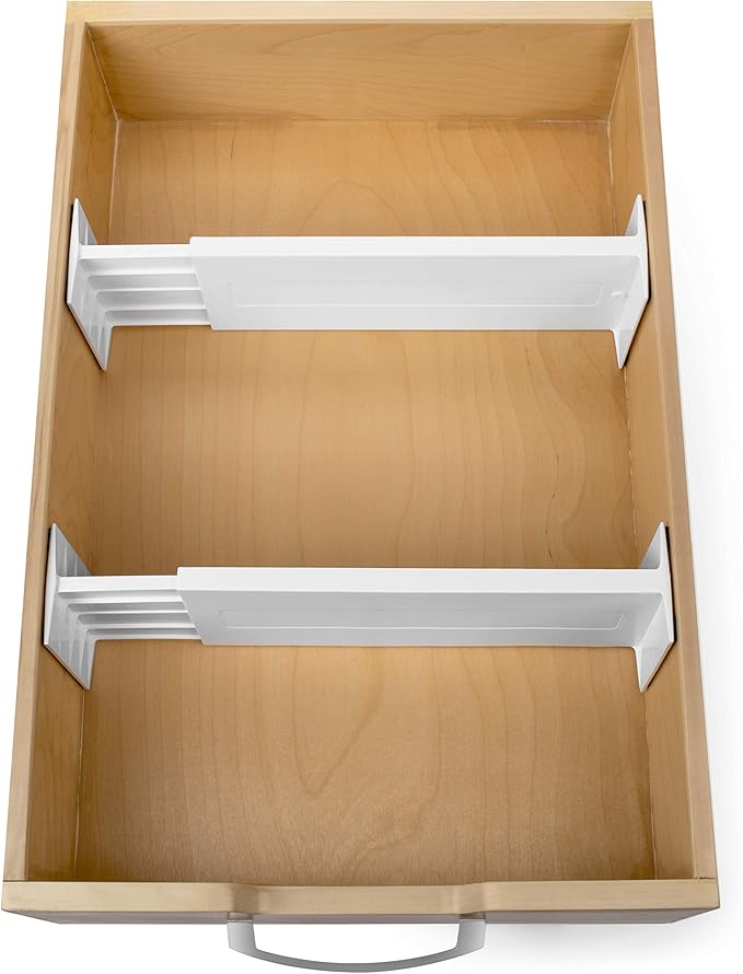 Dial Industries Adjustable Dresser Drawer Clothes Organizer Dividers, Set of 4, 4.5" Deep-DeskLoop Office