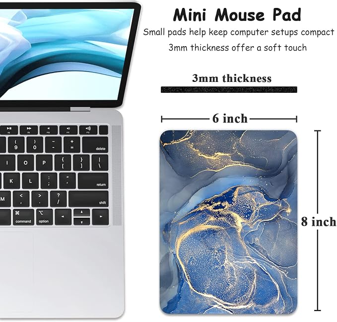 Dapesuom Small Mouse Pad, 6 x 8 Inch Thick Rubber Premium-Textured Non-Slip - Image 2