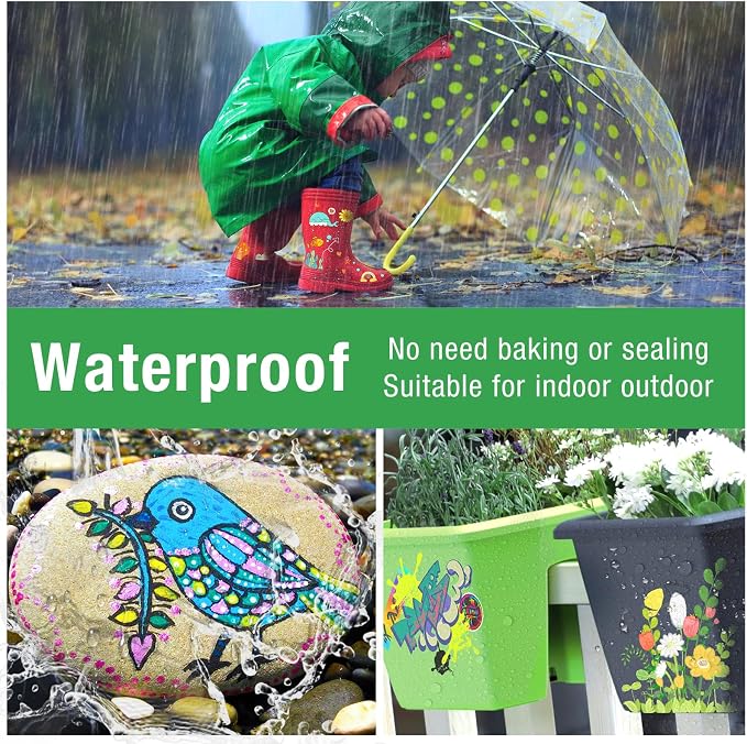 DAPAWIN Oil Based Paint Pen: Permanent Paint Marker, Waterproof Paint Set of 24 - Image 4