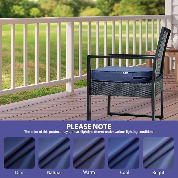 IPYNBAP Outdoor Chair Cushions Set of 4, Waterproof Outdoor Seat Cushions - Image 7