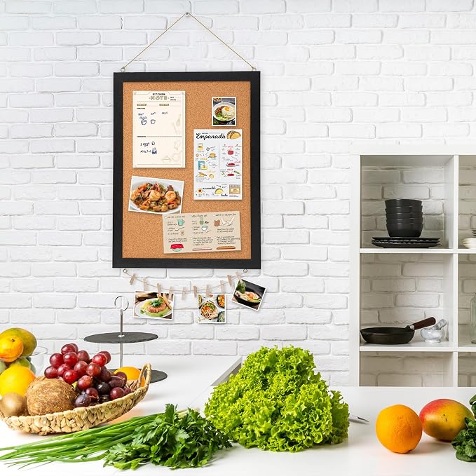 DOLLAR BOSS Cork Bulletin Board 1-Pack 16''X 12'' Double-Sided Cork Boards - Image 7