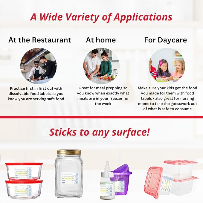 2x3 Dissolvable Food Labels, 500 Label Stickers, Bottle Labels - Image 5