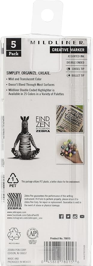 Zebra Pen Grays Zebra HIGHLITER 5/PK - Image 3