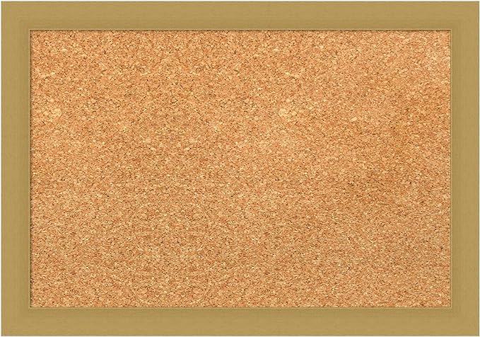 Amanti Art Natural Cork Board for Wall, 14x20 Vision Board with Gold Frame, Small Corkboard Office Decor for Home Organization, Casual Corkboard Pinboard to Display Items for Home Organization in-DeskLoop Office