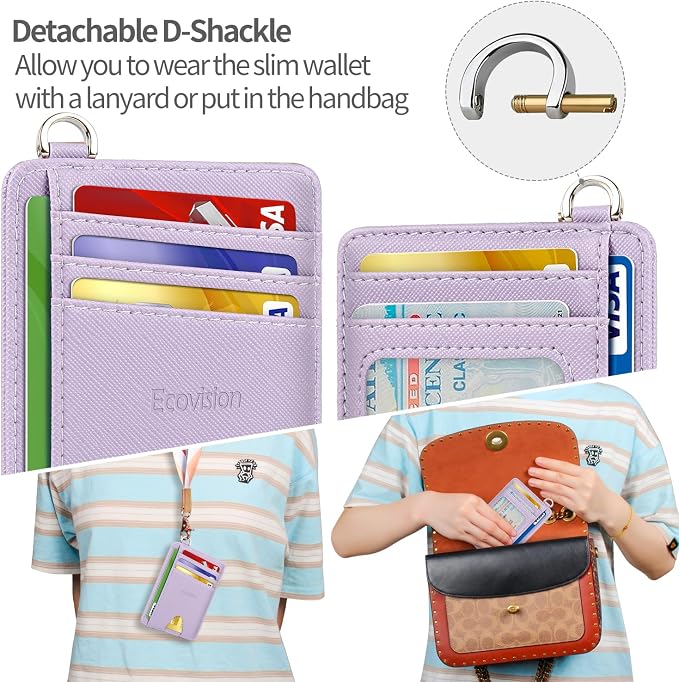 Slim Minimalist Front Pocket Wallet, RFID Blocking Credit Card Holder Wallet - Image 4
