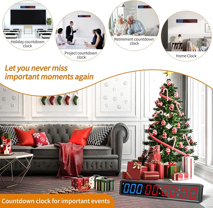 LED Countdown Clock, 999 Days, 23 Hours, 59 Minutes, 59 Seconds, Event - Image 6