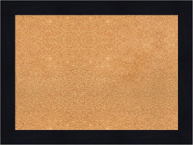Amanti Art Natural Cork Board for Wall, 24x32 Vision Board with Blue Wood Frame, Medium Corkboard Office Decor for Home Organization, Rustic Farmhouse Corkboard Pinboard to display items for home-DeskLoop Office