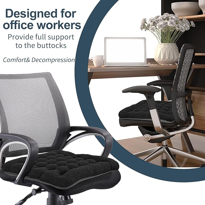 BUYUE Good Support Office Chair Cushion, Luxury Jacquard - Image 2