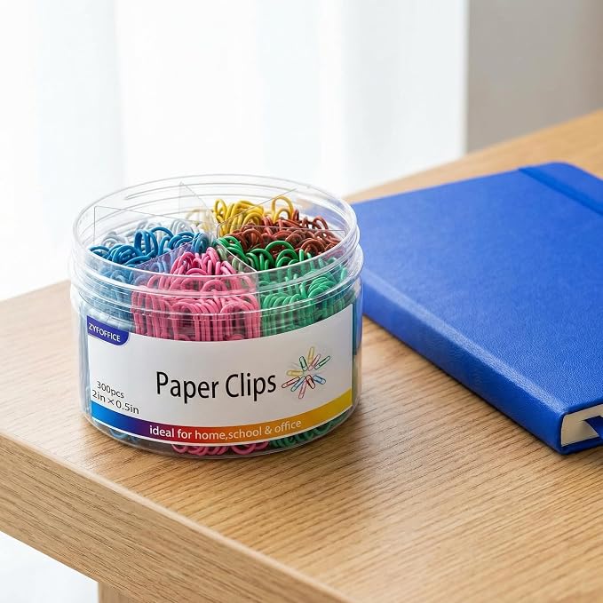 Colored Jumbo Paper Clips, 2 Inch, Rust Proof, Storage Box Included, - Image 6