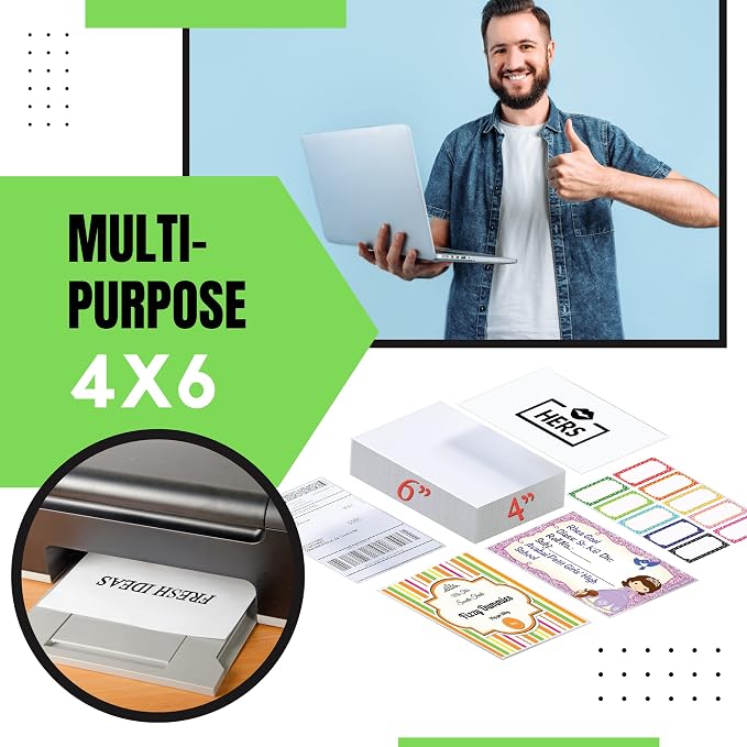 JETZAP Pre-Cut 4x6 Shipping Labels | Work on Most Inkjet and Laser Printers | - Image 3