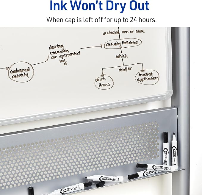Avery Marks A Lot Dry Erase Markers, Low Odor, Chisel Tip, 12 Blue Whiteboard - Image 5