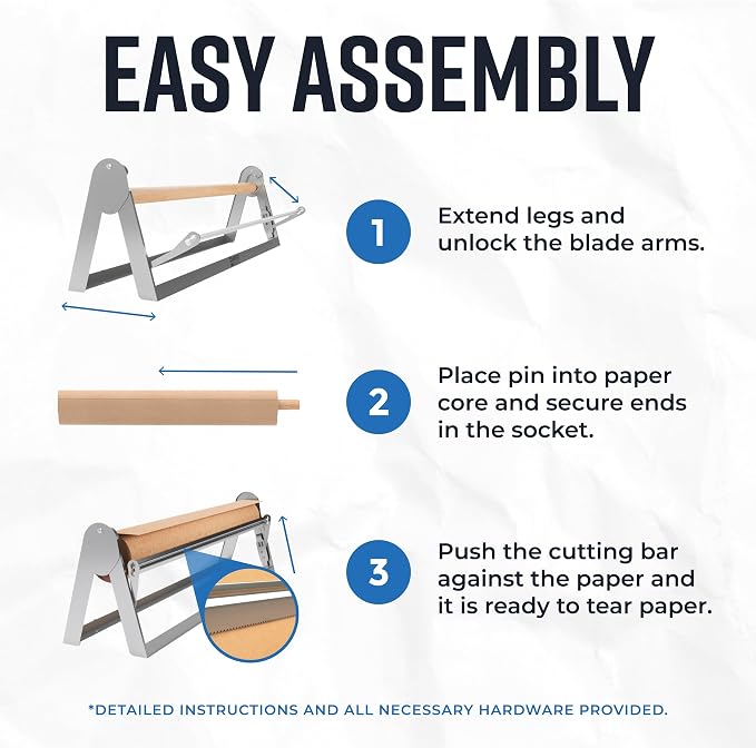 Bryco Goods - 36 Inches All Paper Roll Dispenser and Cutter Made of Heavy-Duty - Image 4