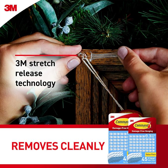 Command Indoor Mini Light Clips, Damage Free Hanging Christmas Lights, Mini - Image 8