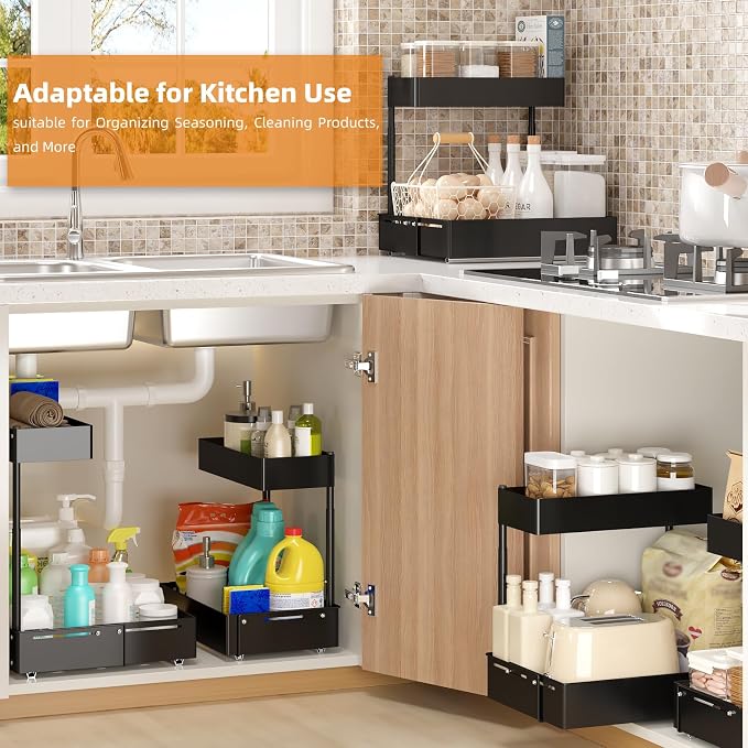 Henyol 2Packs Under Sink Organizer - Image 2