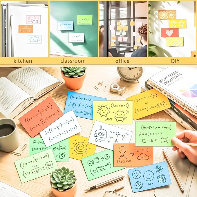 1200Pcs Blank Colored Index Cards 3x5 Inch Flash Cards, Blank Note Card - Image 5