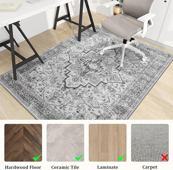 chakme Office Chair Mat for Hardwood Floor, Machine Wash - Image 3