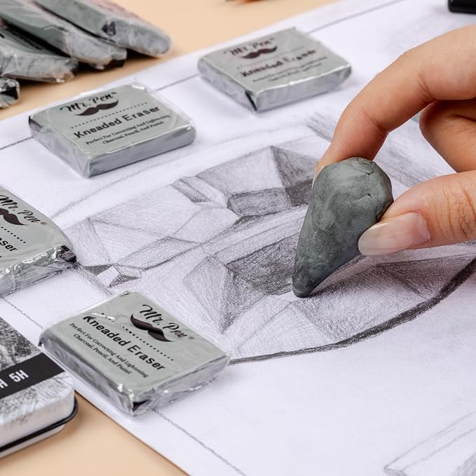 Mr. Pen- Kneaded Erasers, 1.37" x 1.7", 24 Pack, Graphite & Pastel Drawing - Image 5
