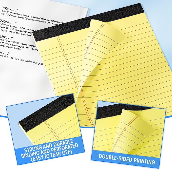 5pcs Legal Pads 8.5 x 11, Notepads 8.5 x 11 Inch, 30 Sheets/Pack, Color Note - Image 4