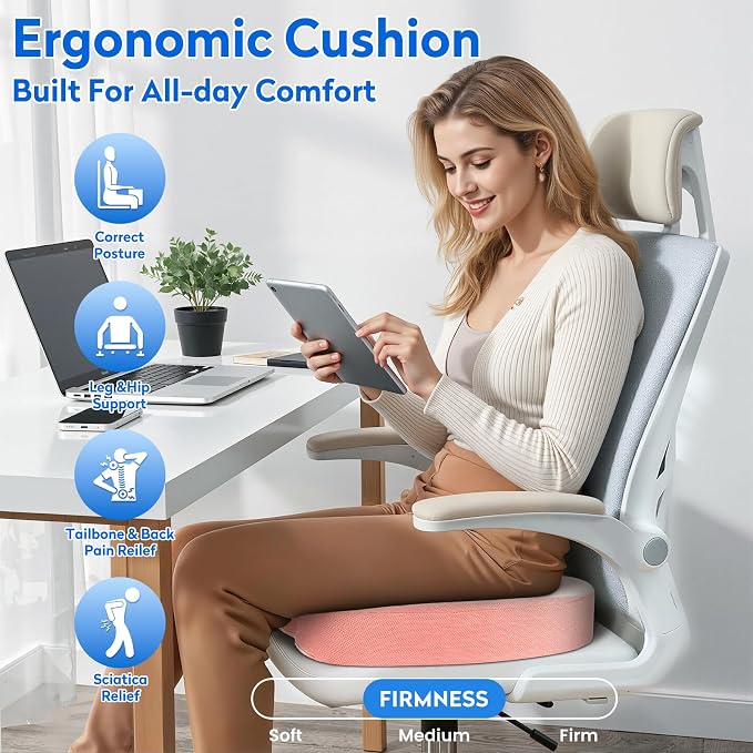 CushZone Seat Cushion, Office Chair Cushions, Car Seat Cushion, Non-Slip - Image 6