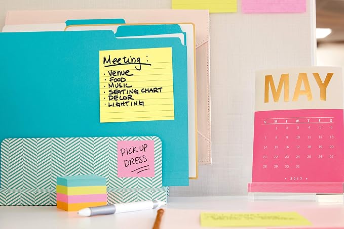 Post-it Super Sticky Lined Notes, 6 Sticky-Note Pads, 4 x 4 in., School Supplies - Image 2