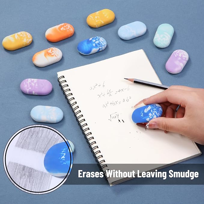 Mr. Pen- Marble Pencil Erasers, 12 Pack, Art Sketching, Clean Smudge-Free - Image 5