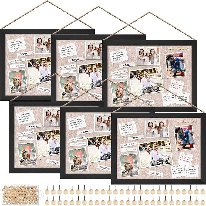Teling 6 Pack Wood Bulletin Boards by Teling