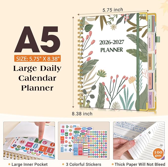 Planner 2026-2027, 18 Months Weekly and Monthly Daily Planner from January 2026 - Image 5
