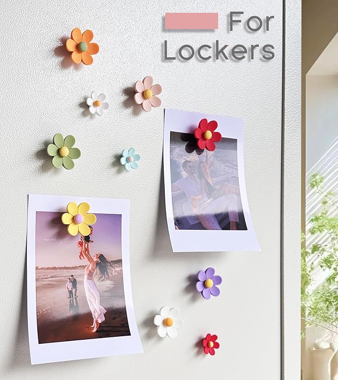 16 pcs-Cute Flower Magnet, Colorful Magnets - Image 2