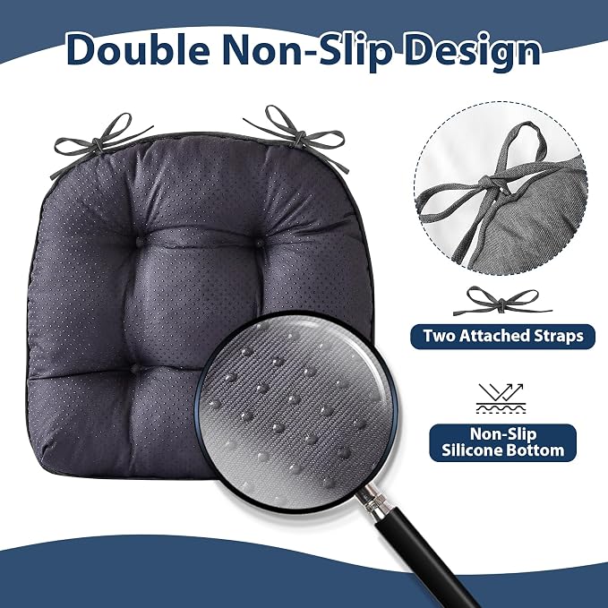 IASEAHK Chair Cushions for Dining Chairs, Seat Cushions for Kitchen Chairs - Image 4