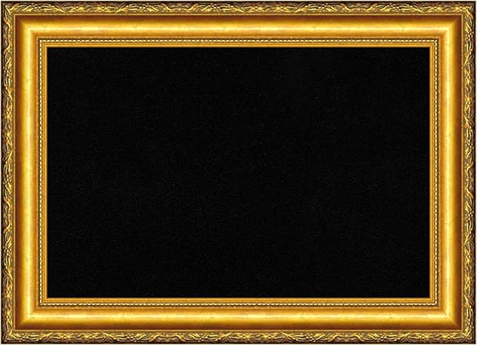 Amanti Art Black Cork Board for Wall, 16x22 Vision Board with Gold Wood Frame, Small Corkboard Office Decor for Home Organization, Traditional Corkboard Pinboard to Display Items for Home-DeskLoop Office