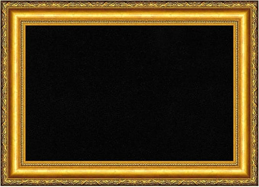 Amanti Art Black Cork Board for Wall, 16x22 Vision Board with Gold Wood Frame, Small Corkboard Office Decor for Home Organization, Traditional Corkboard Pinboard to Display Items for Home-DeskLoop Office