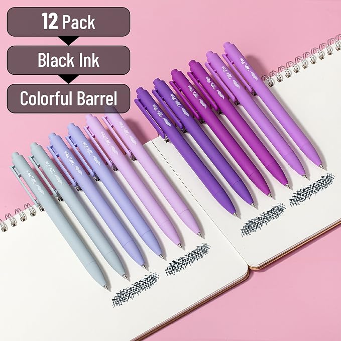 Mr. Pen- Retractable Gel Pens, 12 Pack, Lavender Legacy Barrel | Fine Point - Image 2