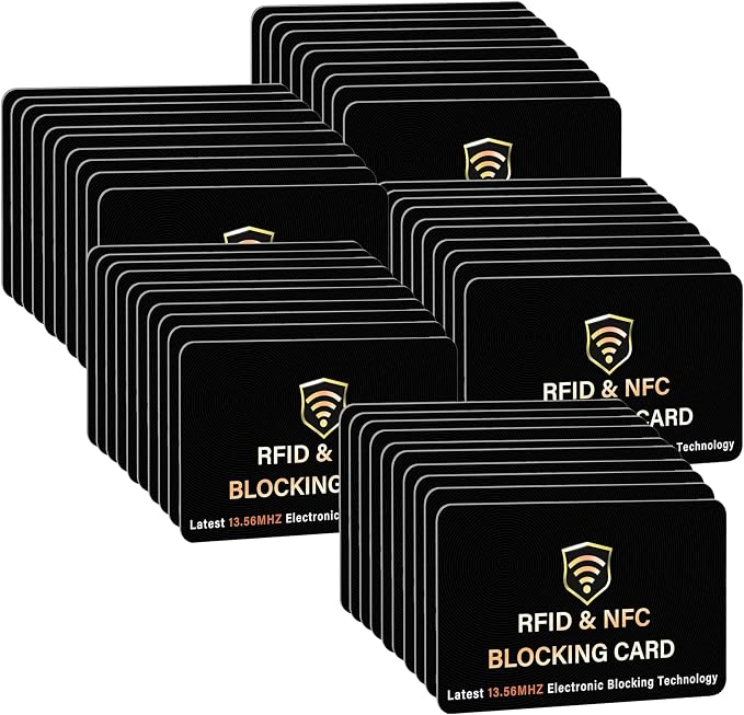 SaiTech IT 50 Pack RFID Blocking Card, One Card Protects Entire Wallet Purse by SaiTechIT