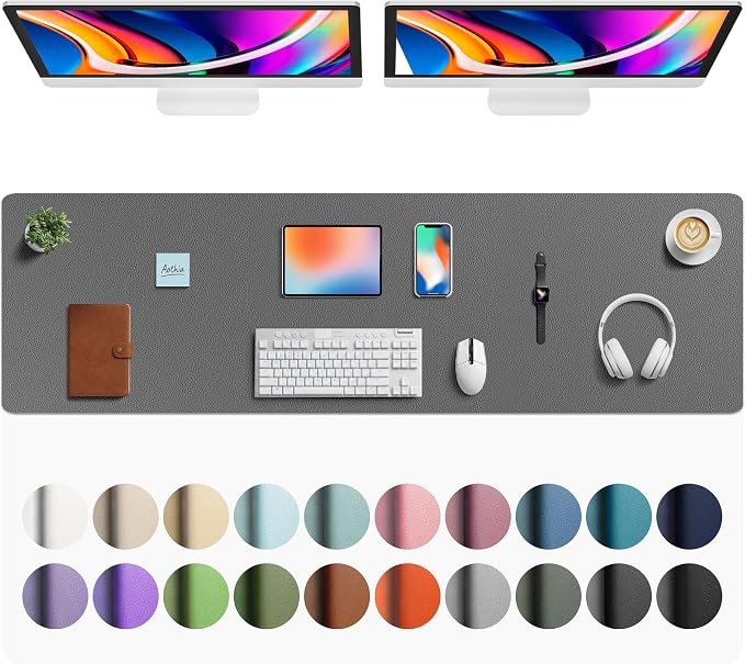 Aothia Faux Leather Desk Mat by AothiaSimpleNaturalUnique