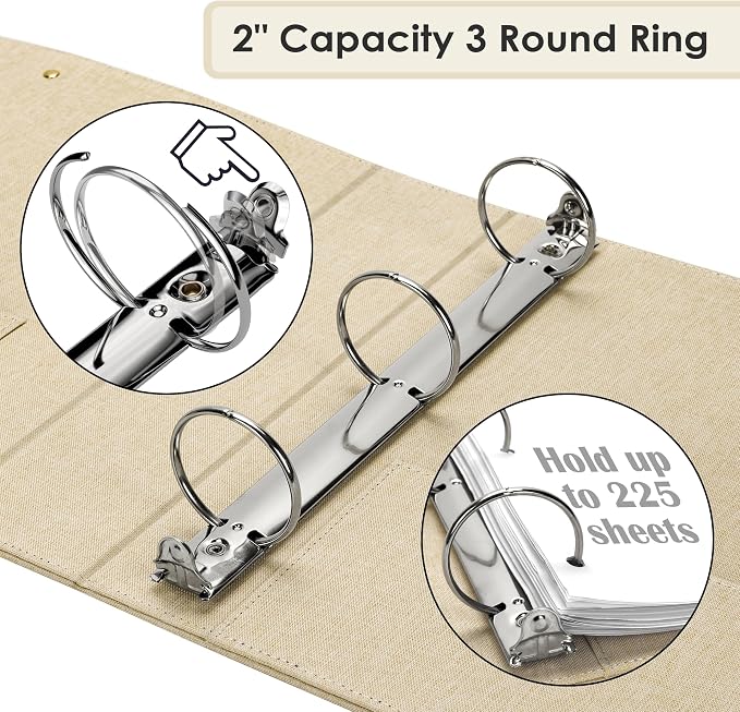 EYROZILL 3 Ring Binder 2 Inch, Binder - Image 3