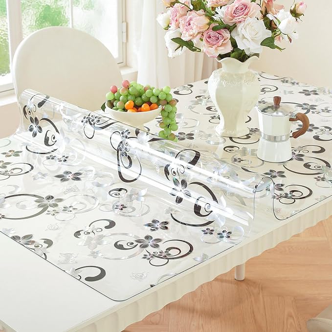 LovePads Floral Clear Table Cover Protector by LovePads