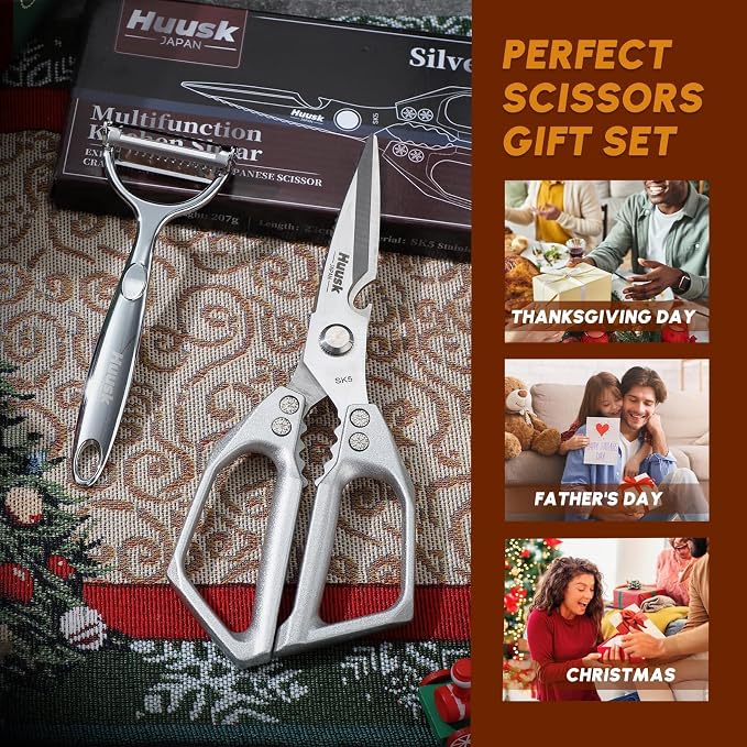 HUUSK Kitchen Scissors and Vegetable Peeler Set - Image 7