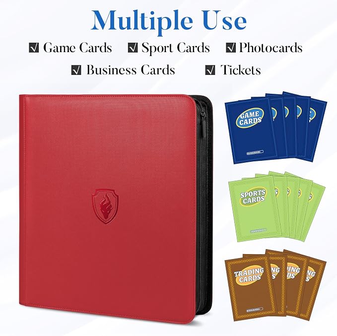 Premium Zip Card Binder 12 Pocket, Fabmaker 912 Pockets Trading Card Binder - Image 6