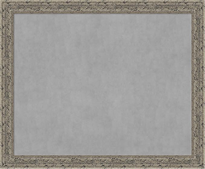 Amanti Art Silver Framed Magnetic Board 37x45 X-Large Vision Board by AmantiArt