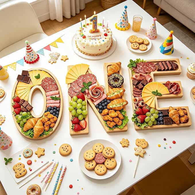 3PCS One Charcuterie Board Letters- Fillable Letter Food Serving Tray - Image 6